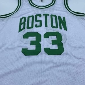 Larry Bird signed Celtics away jersey (Beckett COA)