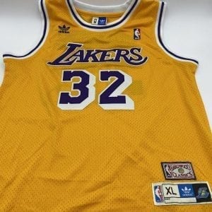 Magic Johnson signed Lakers authentic Adidas Classic home jersey (PSA/DNA COA)