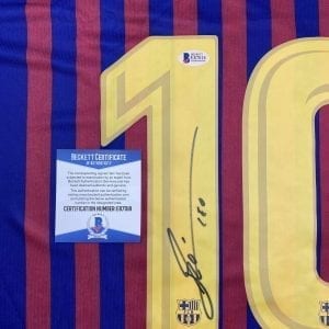 Lionel Messi signed Barcelona authentic Nike home jersey w/ ‘Leo’ inscription (Beckett COA)