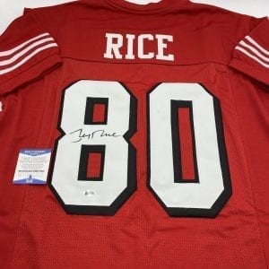 Jerry Rice signed 49ers home jersey(Beckett COA)