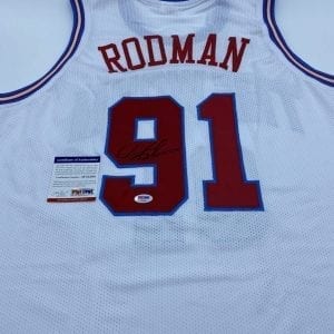 Dennis Rodman signed ‘Worm’ edition jersey (PSA/DNA COA)