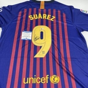 Luis Suarez signed Barcelona authentic Nike home jersey (Beckett COA)