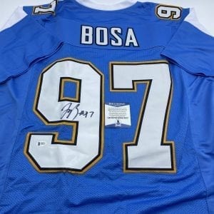 Joey Bosa signed Chargers color rush jersey (Beckett COA)