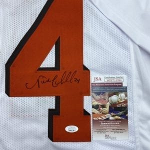 Nick Chubb signed Browns away jersey (JSA COA)