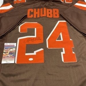 Nick Chubb signed Browns home jersey (JSA COA)