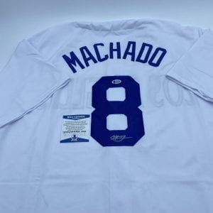 Manny Machado signed Dodgers home jersey (Beckett COA)