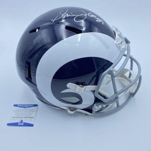 Steven Jackson signed Rams FS Riddell Speed helmet (Beckett COA)