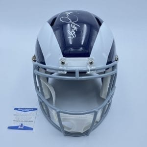 Steven Jackson signed Rams FS Riddell Speed helmet (Beckett COA)