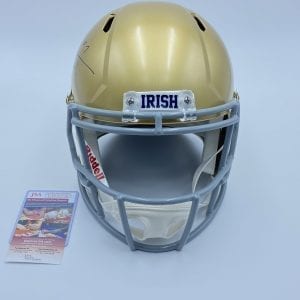Joe Theismann signed Notre Dame FS Riddell Speed helmet – inscribed ‘Go Irish!’ (JSA COA)
