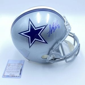 Leighton Vander Esch signed Cowboys FS Schutt Proline helmet (Schwartz COA)