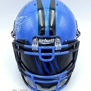 Luke Kuechley signed Panthers FS Schutt hydro dipped authentic helmet w/ custom visor (JSA COA)
