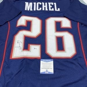 Sony Michel signed Patriots home jersey(Beckett COA)