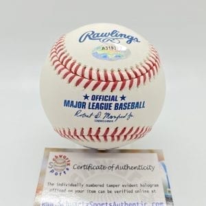 Gary Peters signed OMLB authentic baseball w/ inscription (Schwartz COA)
