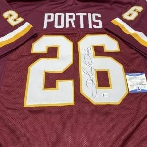 Clinton Portis signed Redskins home jersey (Beckett COA)