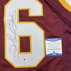 Clinton Portis signed Redskins home jersey (Beckett COA)