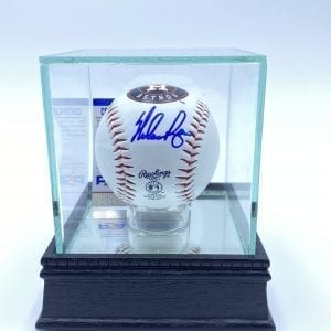 Nolan Ryan signed OMLB authentic Houston Astros baseball w/ case (PSA COA)