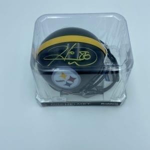 Hines Ward signed Steelers Riddell mini helmet (Beckett COA)