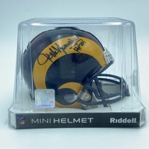 Jack Youngblood signed Rams throwback Riddell mini helmet (Schwartz COA)