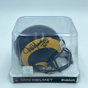 Jack Youngblood signed Rams throwback Riddell mini helmet (Schwartz COA)